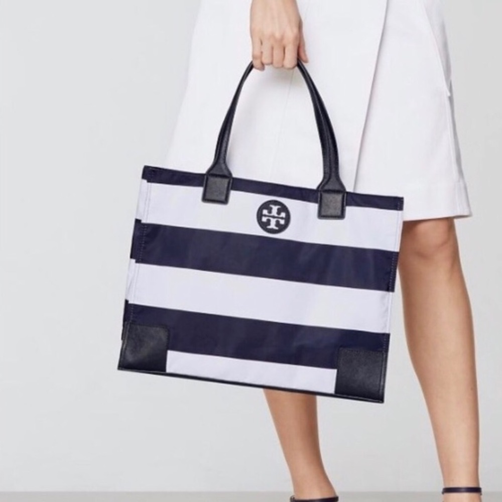 Tory Burch Ella Striped Packable Shoulder Bag